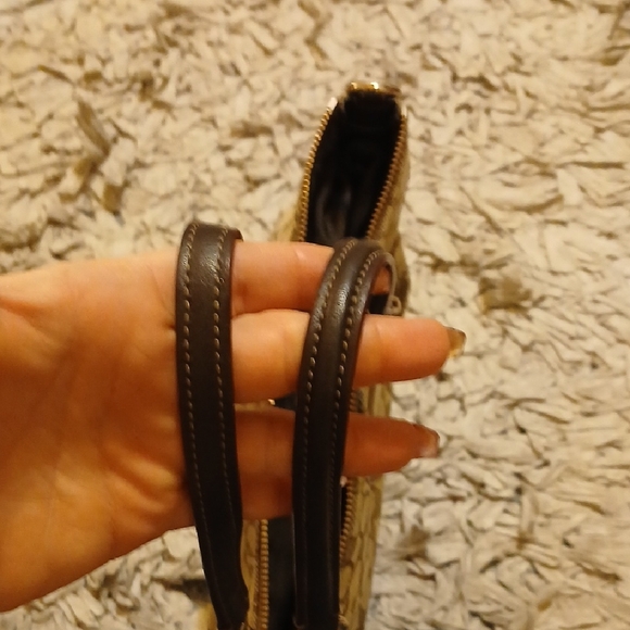 Coach Tan and Brown Signature Satchel - Picture 8 of 11